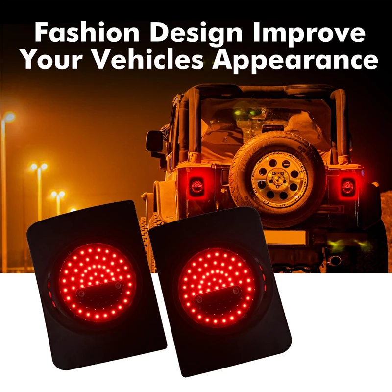 LED Car Tail Lights for Jeep Wrangler JK 2007-2017 Rear Lamps Brake Reverse DRL Turn Signal Light Lamp Assembly fit US Version | Автомобили