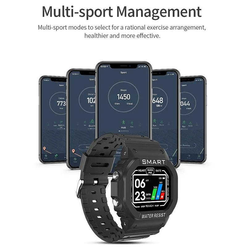K16 Смарт-часы 1,14 дюймов IP68 спортивные Смарт-часы для Android IOS
