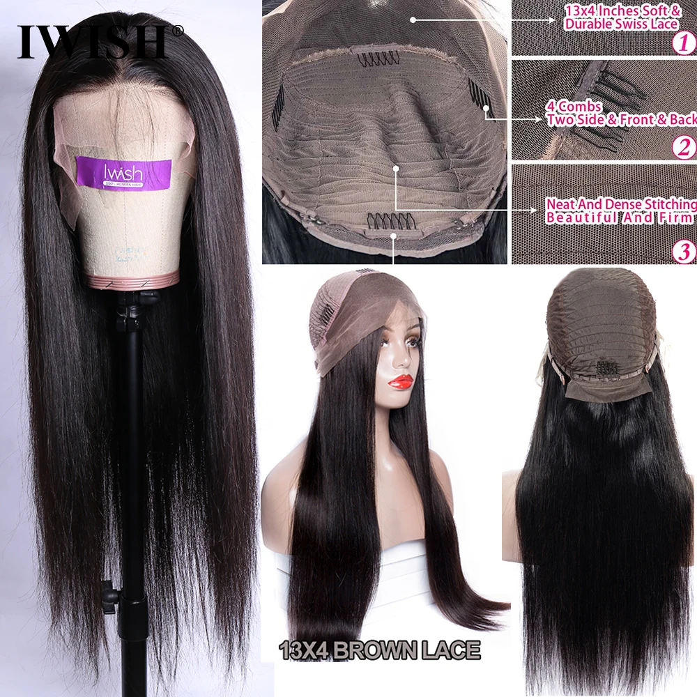 13x4 прямые Синтетические волосы на кружеве парик перуанские средний коэффициент натуральные человеческие волосы Remy для наращивания, натуральные Синтетические волосы на кружеве человеческих волос парики с детскими волосами