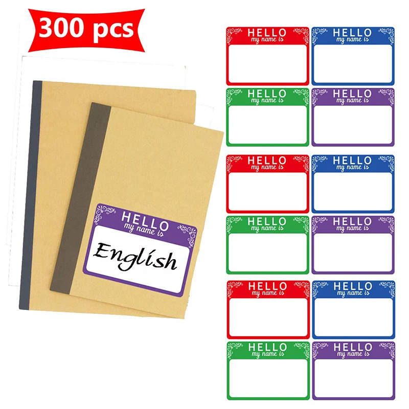 Новый HELLO My name is label sticker 2X3 дюйма цветной школьный офис дети сотрудники семейные