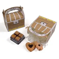 5 шт., портативная Подарочная коробка с сокровищами, европейский и американский квадратный остров, золотая монета, складная деревянная
