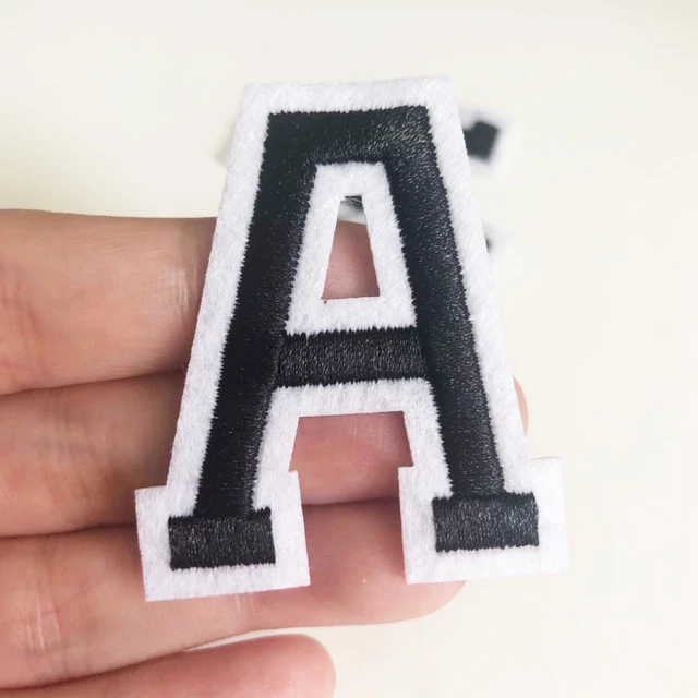 1Pcs Red Letters Iron On Patch Alphabet Embroidered Letters Name