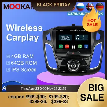 

Carplay 4+64gb Android Car radio multimedia player for Ford focus 2015-2018 GPS navigation radio stereo head unit player px6/px5