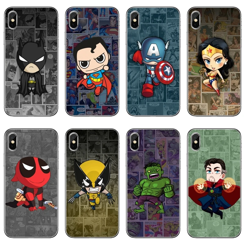 Для samsung Galaxy A10 A30 A40 A50 A60 A70 A6s A8 A9s J4 J6 Prime Plus чехол комиксы Marvel DC супергероя