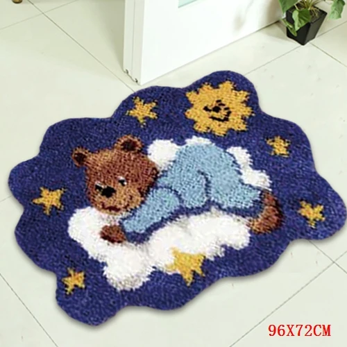 Крючок с защелкой для собаки, крючком, ковровые наборы Подушка с пуговицей, животные, коврик сделай сам, ковер, вышивка Fomiran для цветов, распродажа комплектов