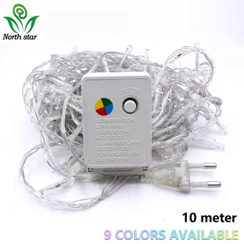 

Christmas Lights 10M 100Leds String Fairy Light 8 Modes Christmas EU Plug 220V Outdoor Lights For Wedding Party Holiday Lights