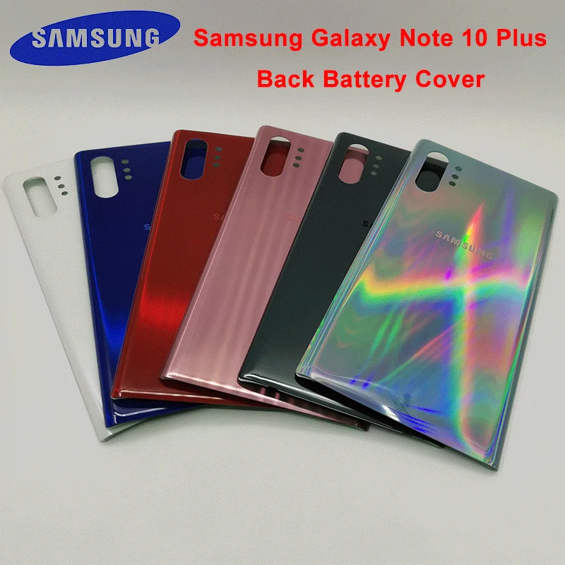 Чехол для Samsung Galaxy Note 10 Plus + задняя крышка батарейного отсека стеклянная дверь