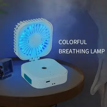 

USB Desk Water Cooling Fan Mini Air Condition Humidifier 7 Color LED Night Light Micro Cooler Fan For Home Office Summer Fans