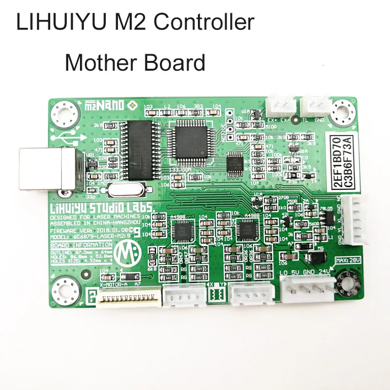 Mother Board LIHUIYU M2 Nano лазерный контроллер материнская основная плата+ панель управления+ ключ B система гравер Резак DIY 3020 3040 K40 гравировка - Цвет: Mother Board
