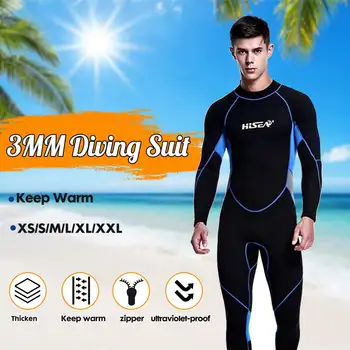 

Full-body Men 3mm Neoprene Wetsuit Surfing Swimming Diving Suit Triathlon Wet Suit for Cold Water Scuba Snorkeling Spearfishing