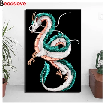 

Full Square Round Drills 5D Diy Diamond Painting Dragon Spirited Away Anine paint with diamonds Embroidery Mosaic Kits For Kids