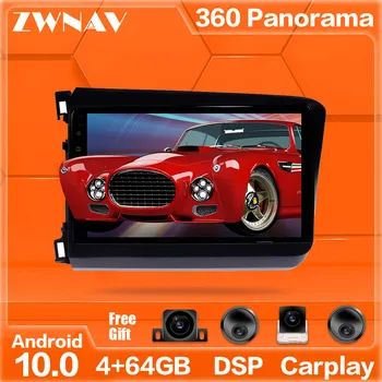 

360 Cameras Android 10.0 system Car Multimedia Player For Honda Civic 2011-2015 GPS Navi Radio stereo IPS Touch screen head unit