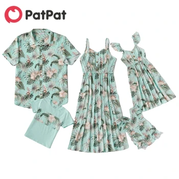 

PatPat 2020 New Summer Mosaic Family Matching Floral Tank Dresses - Shirts - Rompers Matching Outfits Family Look Sets