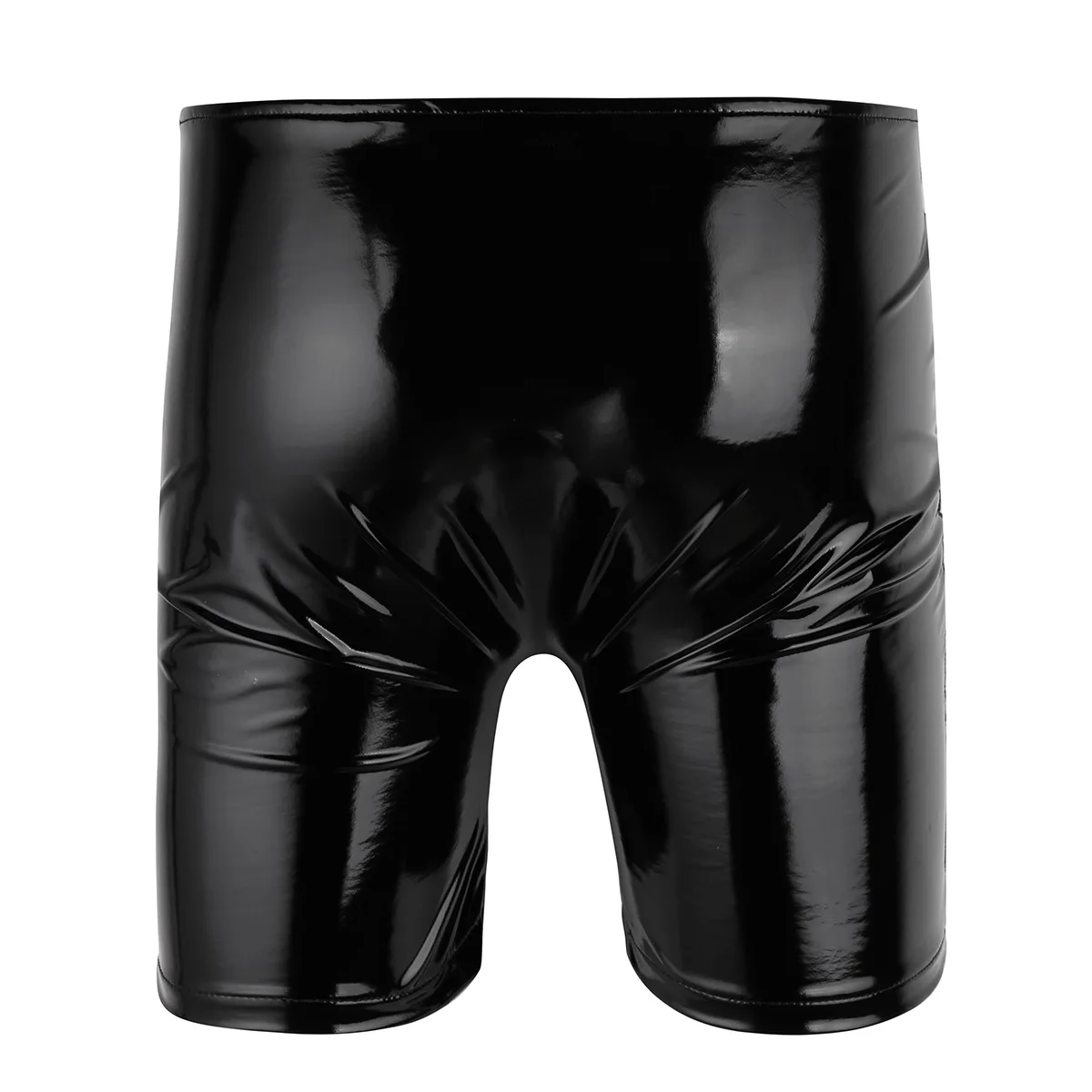 Men Stretch G String Panties Men Stretch Thong Underwear Men Lingerie Briefs Mens Sexy Open Crotch Leather Short Pants For Sex Glossy Latex Bodycon Crotchless Patent Leather Boxer Sexy Bottom Underwear