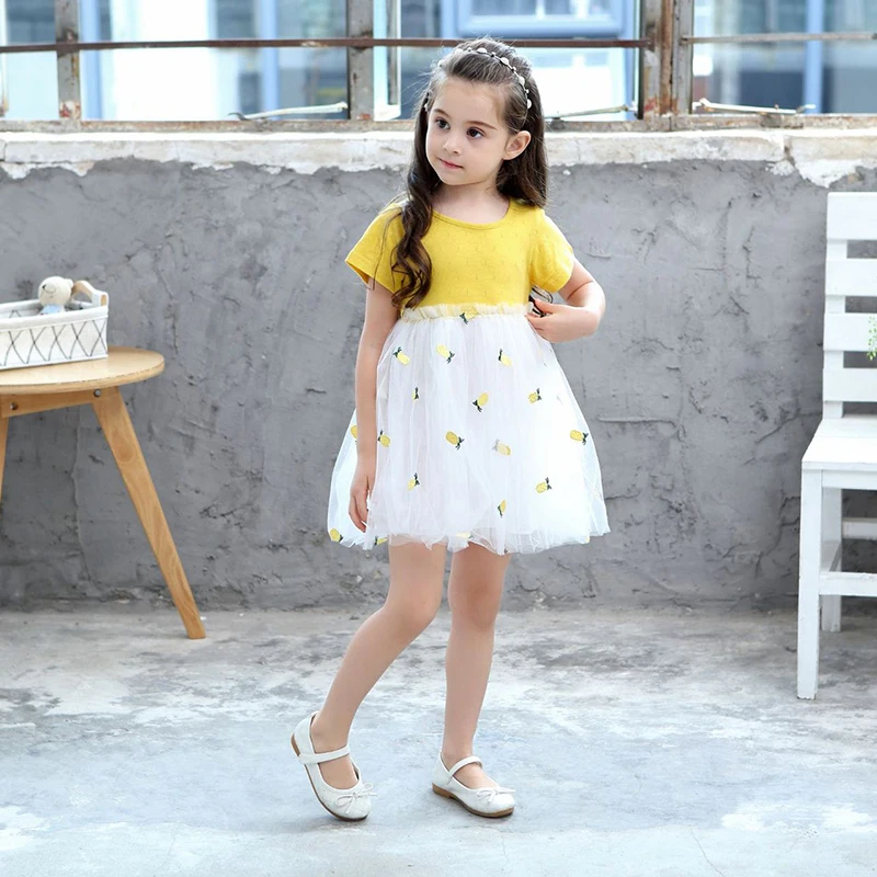 

Girls Dresses 2020 Summer Tutu Dress for Girls Pineapple Princess Dress Kids Birthday Party Costumes Children Clothes 2-8 Years