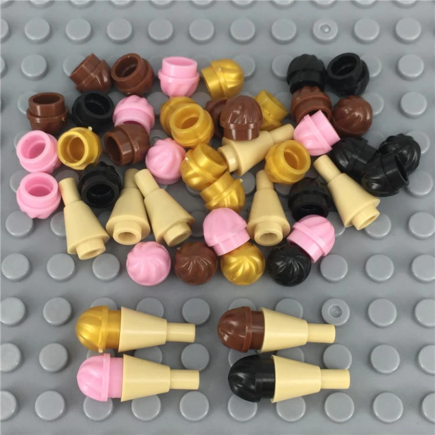 MOC Bricks Legoings City Food Series Food Dessert Ice Cream Cake Building Blocks Figures Accessories DIY Kids Gifts Kids Toys (1)