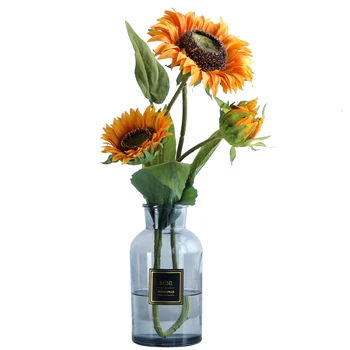 

Nordic Style Fake Flower Sunflower Simulation Bouquet Set Artificial Flowers Living Room Dining Table Flores Home Decor EB50JH
