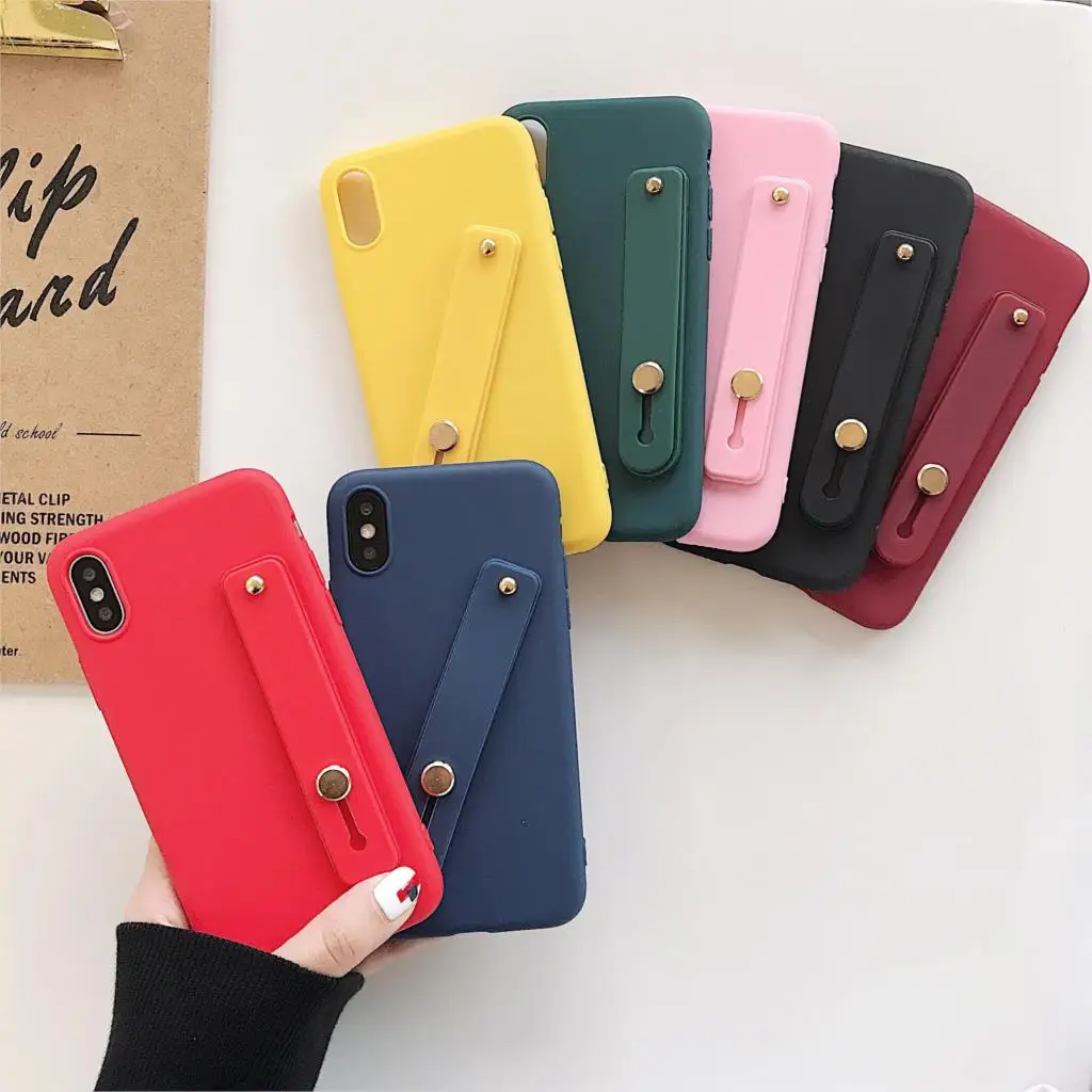 

Wrist Strap Hand Band Silicone Phone Case for SAMSUNG Galaxy S10 Plus S10e S10 5G S9+ S8 S7 S6 Edge Note 10+ 9 8 Soft TPU Cover