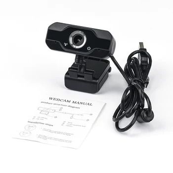 

HD Webcam Built-in Mic PVR006 1080P Web Camera USB Pro Stream Camera for Desktop Laptops PC Game Cam For OS Windows10/8