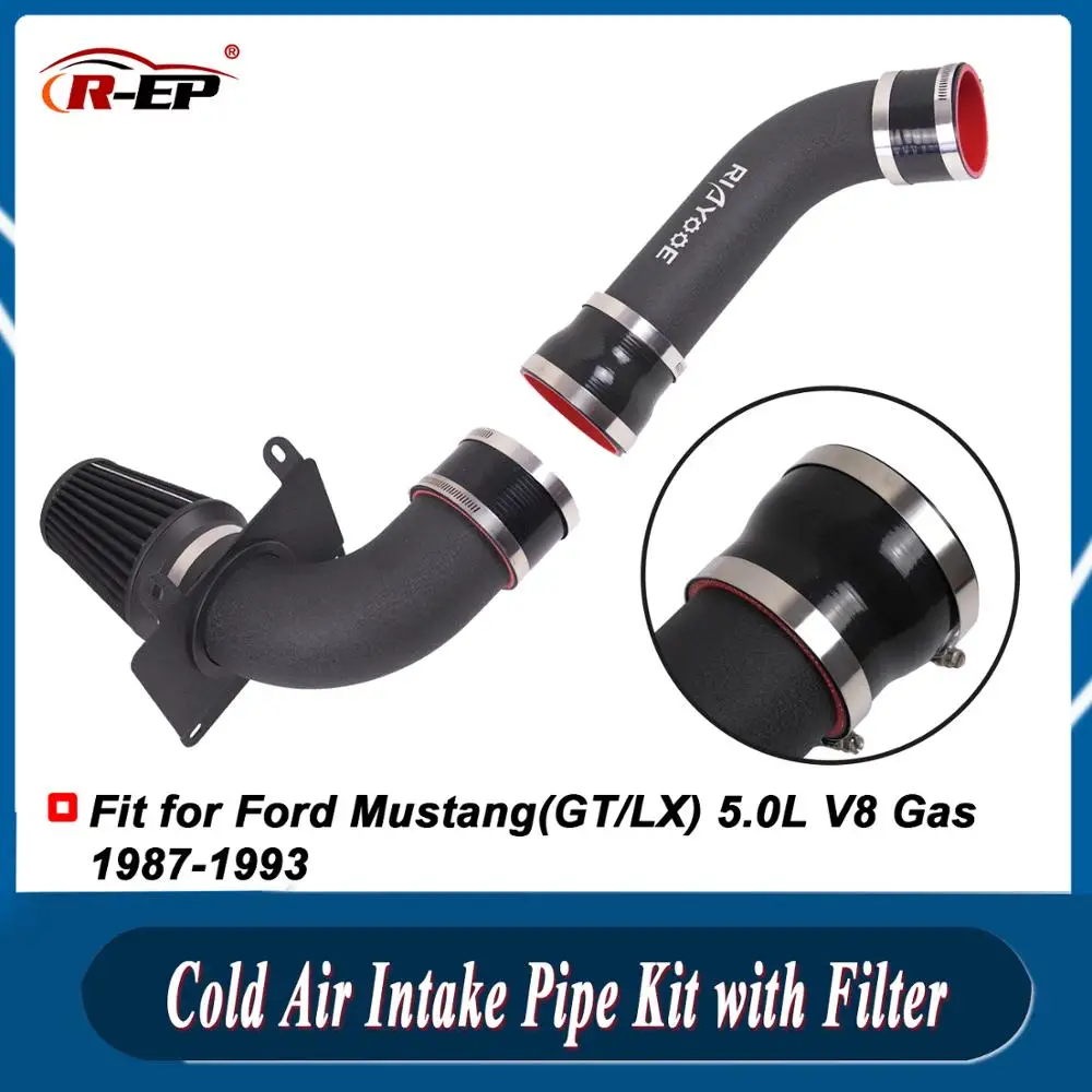 3.5'' Cold Air Intake Pipe Kit For 19871993 Ford Mustang GT LX 5.0L V8