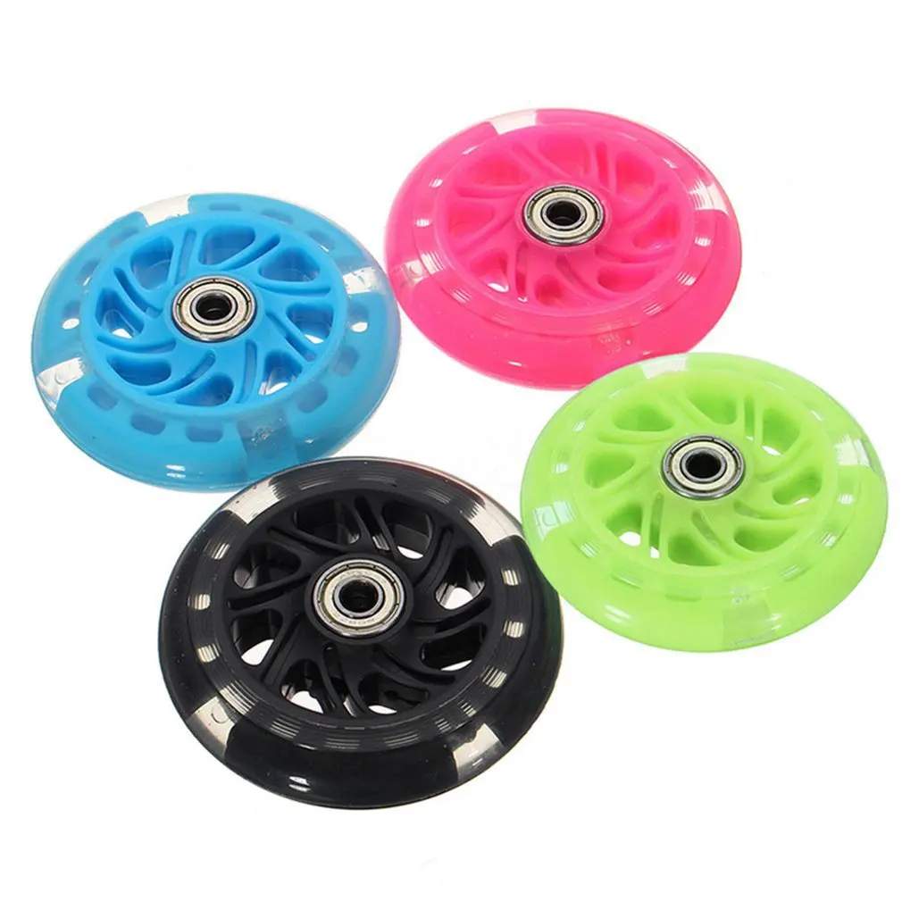 80mm 100mm 120mm Scooter Wheel LED Flash Light Up Scooter Wheel for Mini Micro Scooter Bearings with 5 Colors