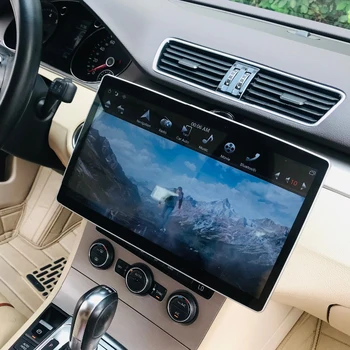 

12.8'' Android 8.1 Car DVD Player GPS universal navigation stereo PX6 carplay IPS 6 cores Moving up and down rotabl new