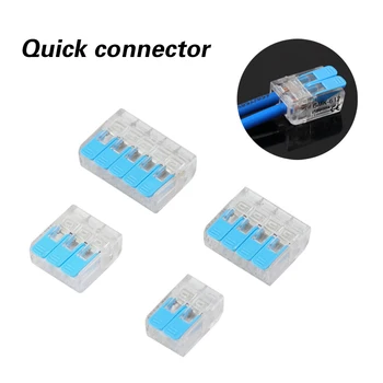 

Wire Connector 10/30/50/100PCS Mini Quick Connect set Universal Compact Wire Connector Plug-in Wire Terminal Home Connector Blue