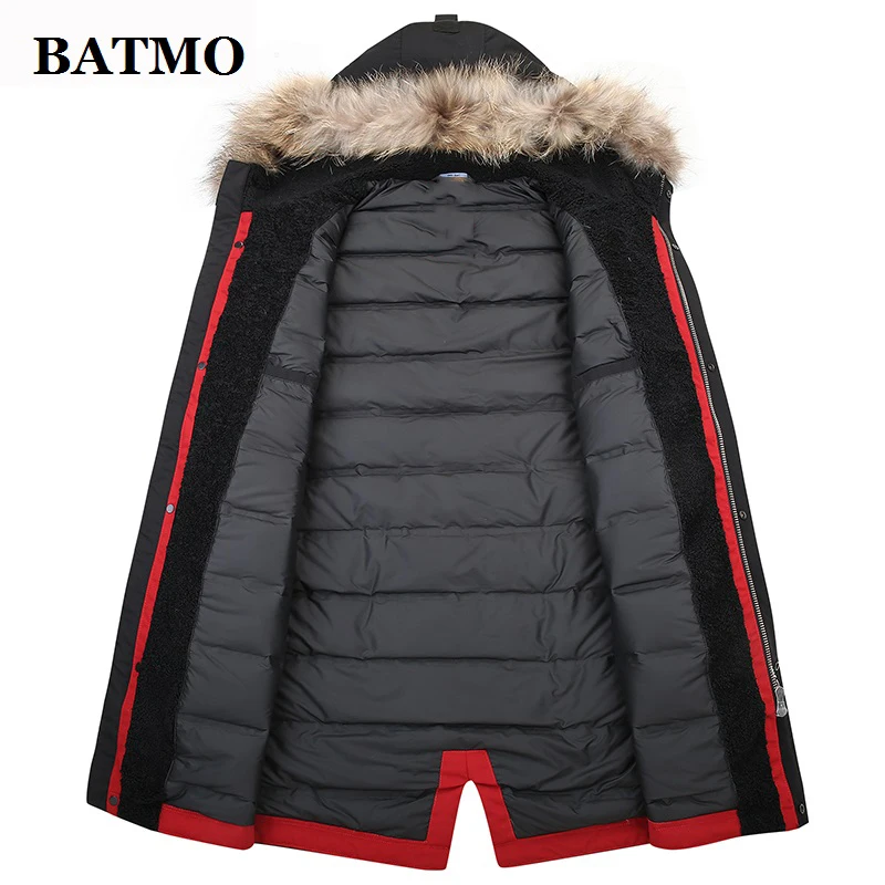 BATMO 80% Белые куртки с капюшоном на утином пуху, мужские зимние куртки с капюшоном, большие размеры XXXL-7XL 001