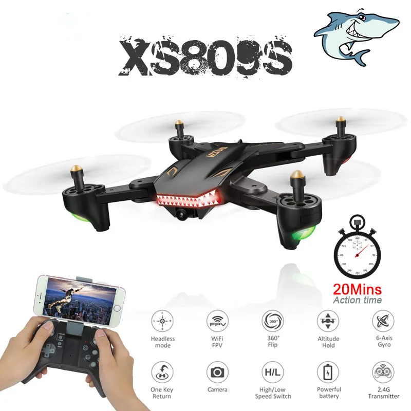 VISUO XS809S XS809HW складной Дрон для селфи с широким углом МП/2 Мп HD камера Квадрокоптер