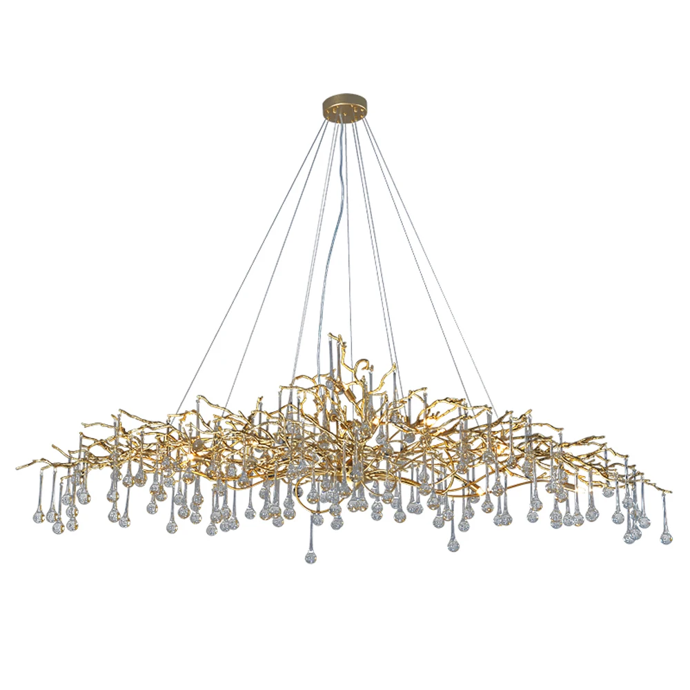 

art deco design modern large chandeliers copper lamp AC110V 220v luxury home decoration and projects lighting