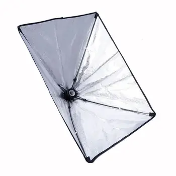

50x70cm Studio Light Photography Softbox Umbrella Fr 4 Socket E27 Lamp Bulb Head