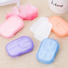 20 шт./пакет мини одноразовая моющая ручная мыльница коробка для вспенивания уход за кожей путешествия удобное удаление макияжа для ногтей