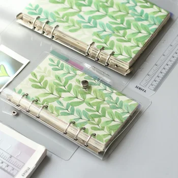 

New Small Fresh Notebook Creative PVC Transparent Hand Book Japanese-style Loose-leaf Book Set Travel Diary Book