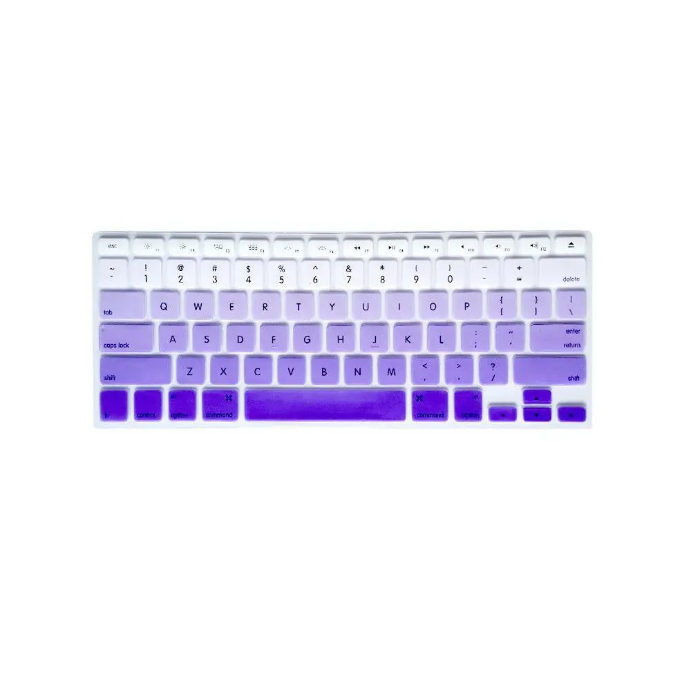 10 Colors Candy Gradation Colors Silicone Keyboard Cover Sticker for MacBook Air Pro Retina 13 15 17 Protector Sticker Film