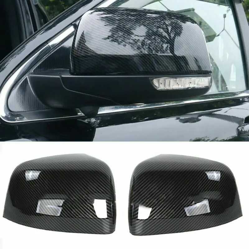 

2 x Carbon Fiber ABS Vehicle Rear Mirror Cover Trim For Jeep Grand Cherokee 2017