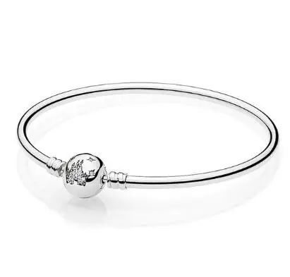 Аутентичный 925 пробы серебряный браслет чудесный мир парк Кастель застежка змея цепь браслет подходит для женщин Шарм ювелирные изделия