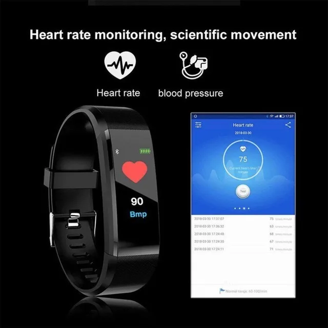 Health Bracelet Heart Rate Blood Pressure Smart Band Fitness Tracker Smartband Wristband honor mi Band 3 fit bit Smart Watch Men 4