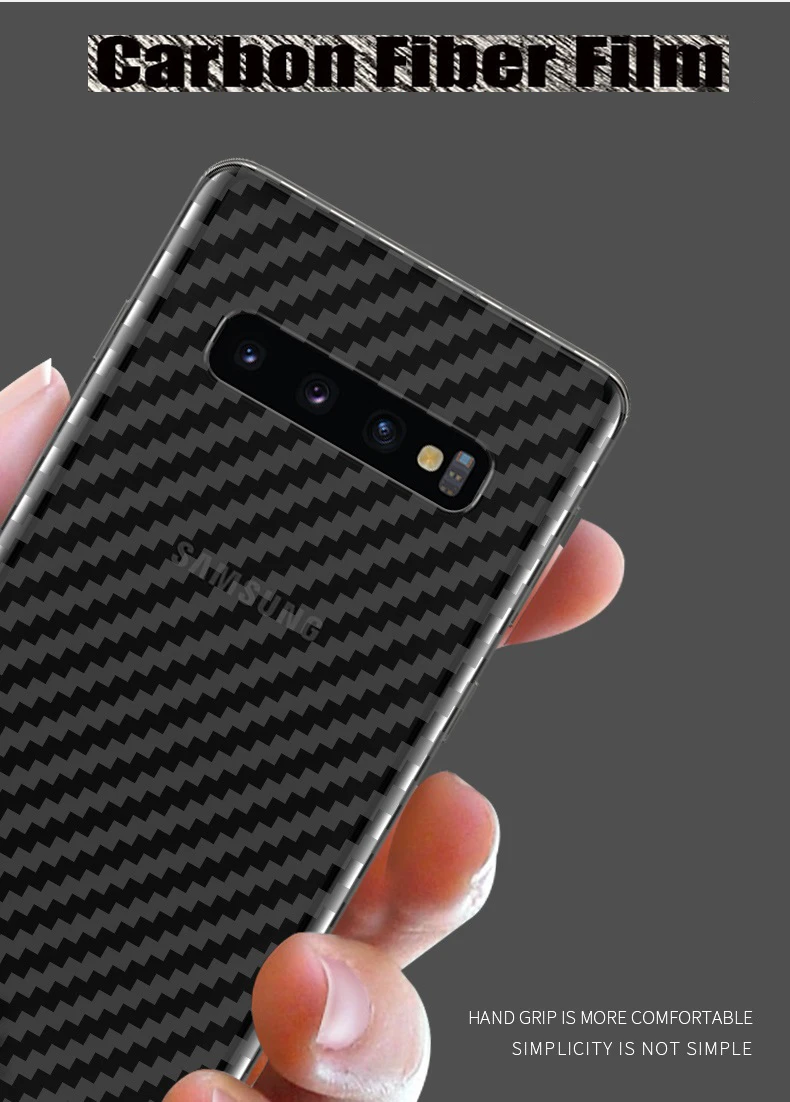 3D Защитная Наклейка из углеродного волокна Защита экрана для Samsung Galaxy S10 Ultra S7 S7E S8