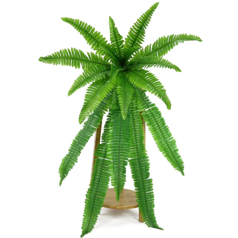 Simulation fern grass green plant artificial fern persian leaves flower wall hanging plants home wedding shop decoration