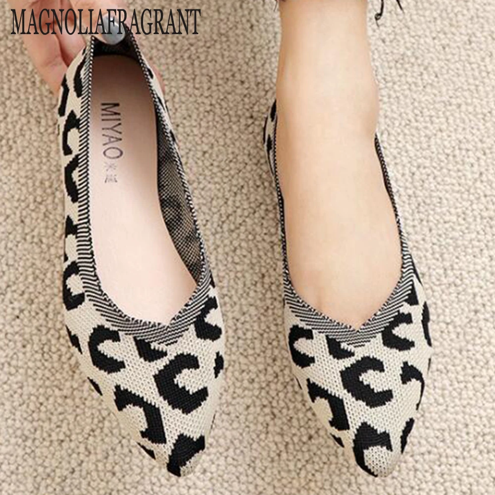 Zapatos de punto para mujer, sin cordones zapatillas de Ballet, boca poco profunda, informales, hy756, otoño 2020