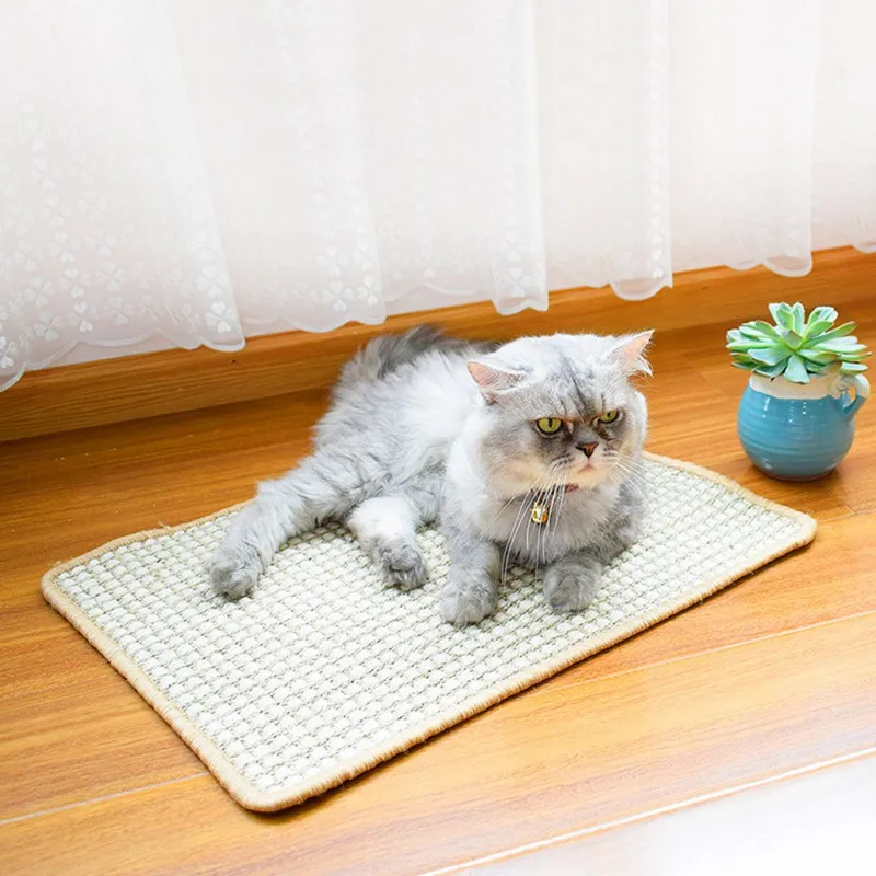 Pet Cat натуральный Когтеточка коврик Когтеточка из сизаля для кошек доска-планшет коврики игрушка скалолазание дерево подстилка подставка случайного цвета товары для домашних животных