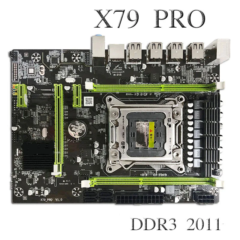 Материнская плата X79 PRO для ПК LGA 2011 USB2.0 SATA3 поддержка памяти REG ECC и процессора Xeon E5