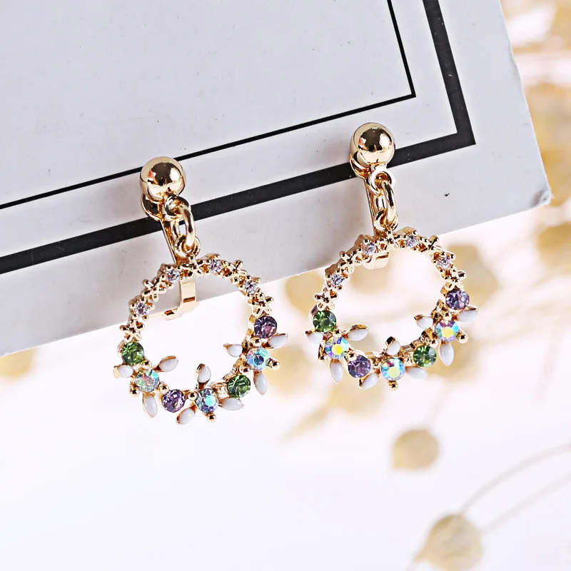 Dangle Clip on Earrings, ear clip earrings,clip earrings,ear clip