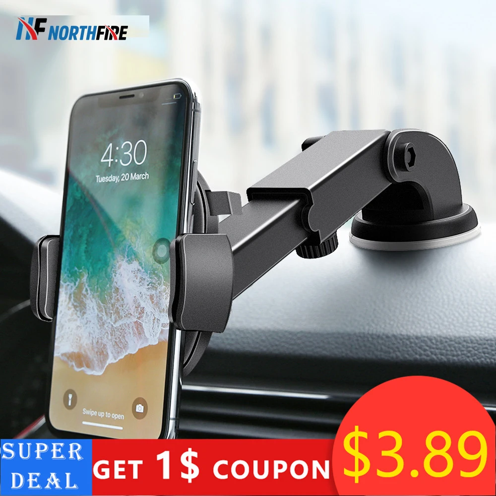 

Car Phone Holder Windshield Gravity Sucker Mount Adjustable Holder for Phone in Car Stand For iPhone 11 Pro Max X Telefon Tutucu