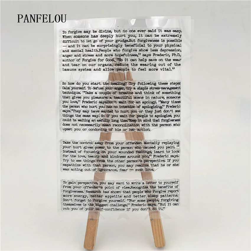 Прозрачный силиконовый штамп PANFELOU для рукоделия скрапбукинга фотоальбома