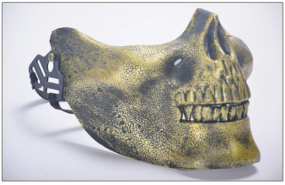 

Half Face Skull Mask Halloween Half Face Skull Cosplay Mask Anti-terrorism Skeleton Mask Masquerade Horror Style Masque