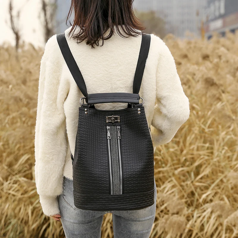 Модные Для женщин рюкзак Mochila Feminina Повседневное Многофункциональный Для женщин кожаный рюкзак женская сумка на плечо сумка рюкзак для путешествий