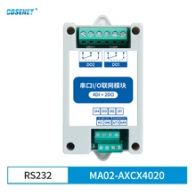 

ModBus RTU Serial IO Module RS232 Interface 4DI+2DO 8 Digital Outputs CDSENET MA02-AXCX4020 Rail Installation 8~28VDC