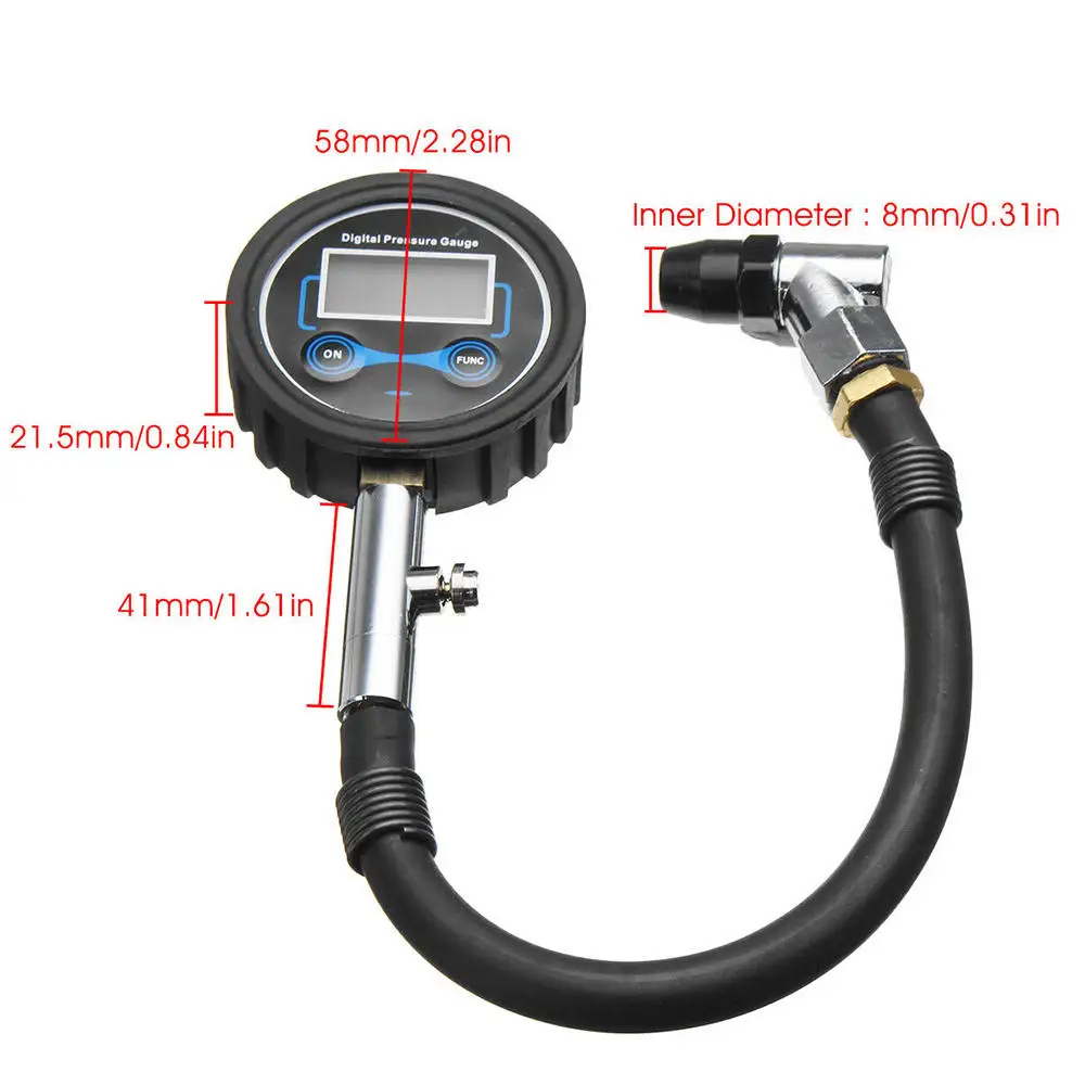 

High Quality Digital Car Truck Vehicle Air Tire Pressure Inflator Gauge LCD Dial Meter Test Car Tire Pressure Gauge Meter