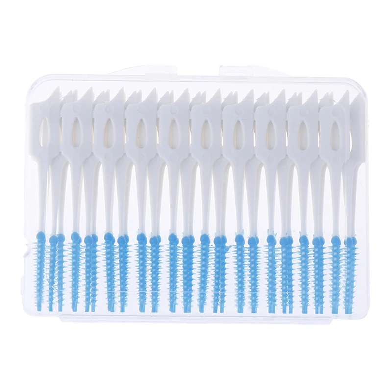 40Pcs/Box Push-Pull Interdental Brush 0.7mm Gum Wire Brush Oral Care High Quality